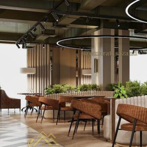 طراحی دکوراسیون کافه رستوران مدرن تجاری