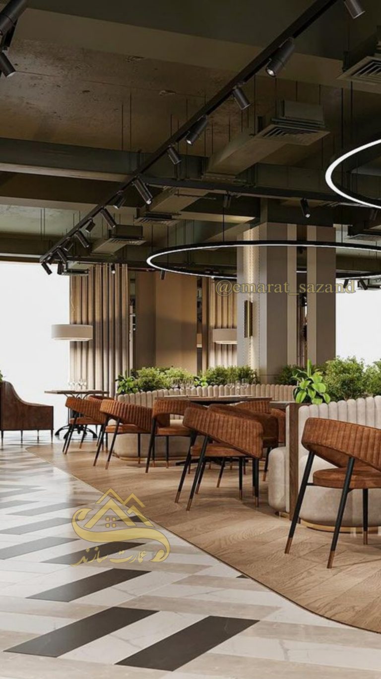 طراحی دکوراسیون کافه رستوران مدرن تجاری