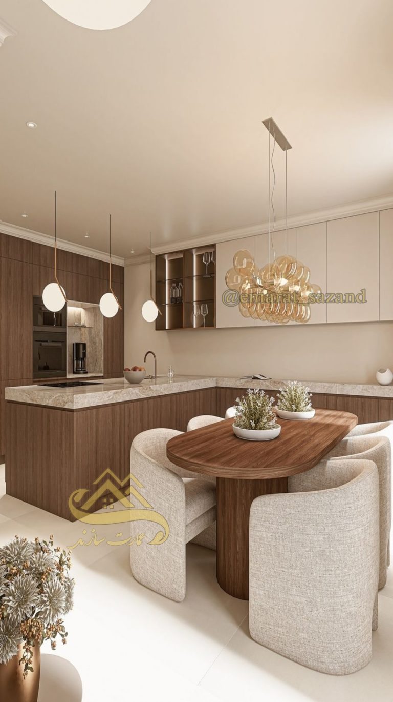 طراحی دکوراسیون و بازسازی پذیرایی و آشپزخانه